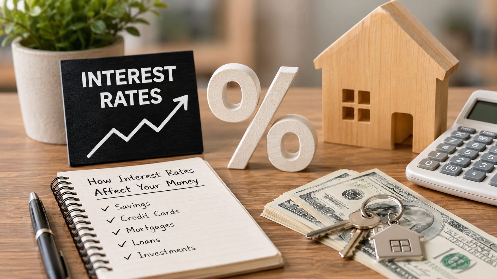How interest rates work across savings, credit cards, mortgages, and Fed rate changes