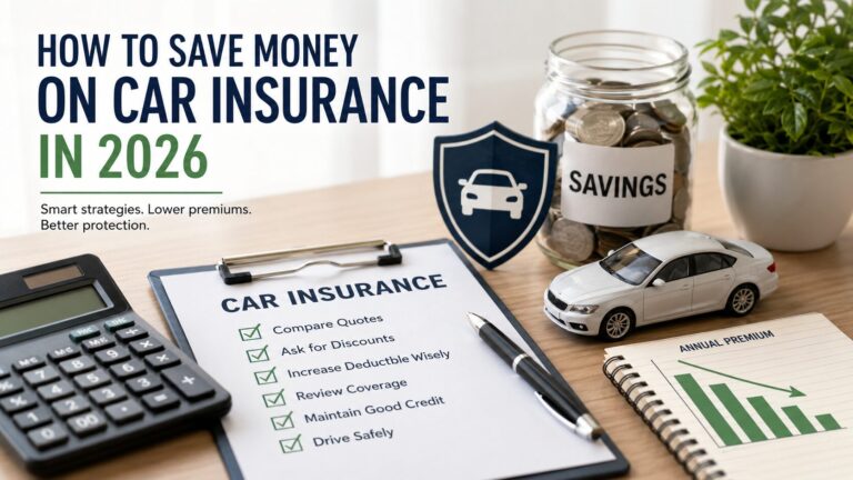 Driver comparing quotes to learn how to save money on car insurance in 2026