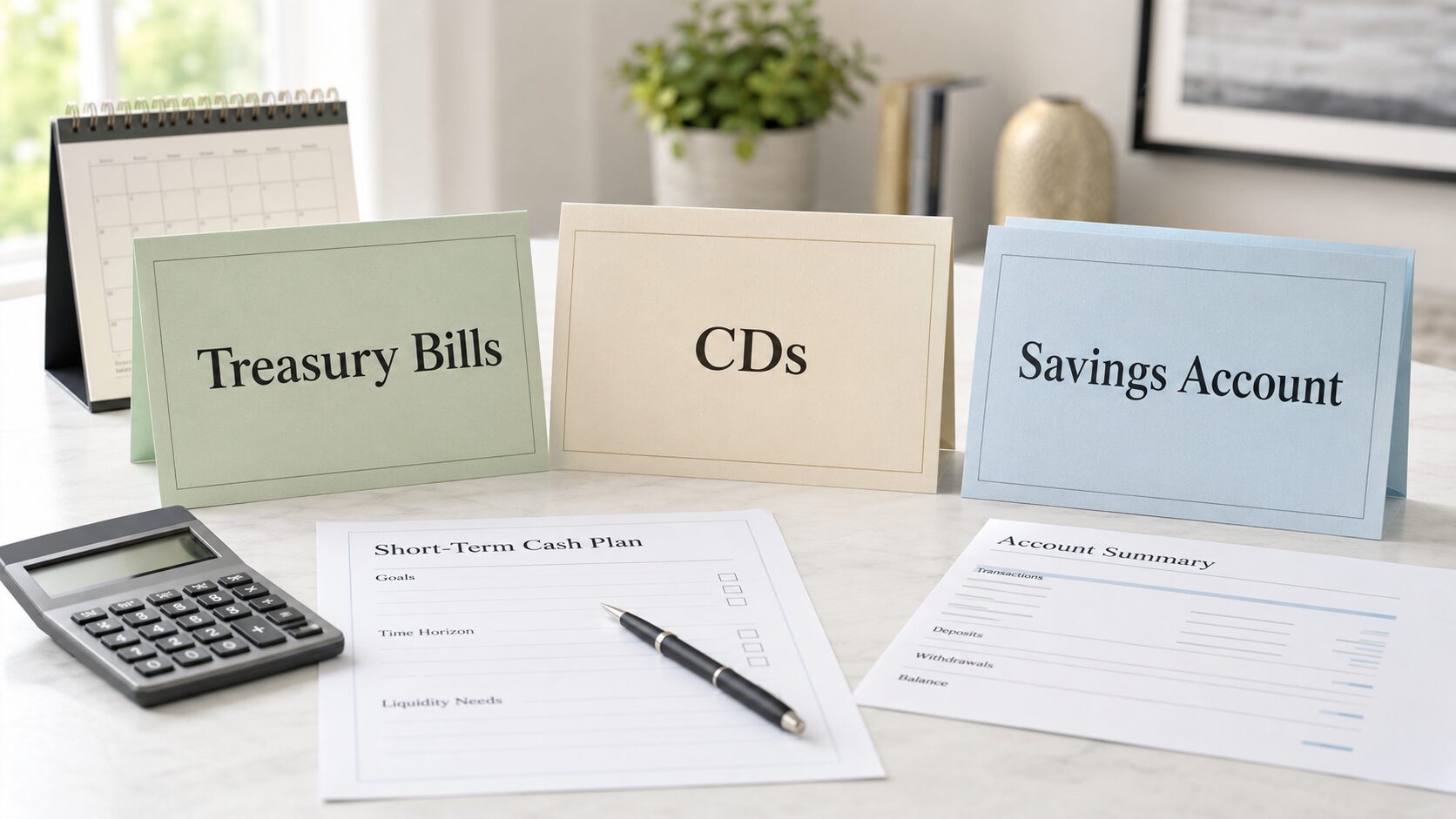 Treasury bills vs CDs comparison with savings account cash options